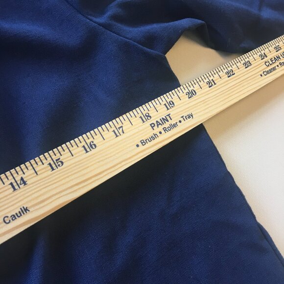 Vintage Bobbie Brooks Blazer Size 10P Navy Academia 80s 90s Linen Blend - Picture 6 of 11